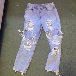 american eagle jeans, practically new, high rise